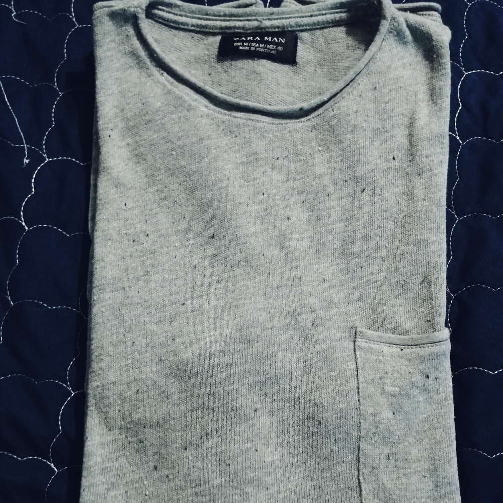 Zara Gray Short Sleeve Tee